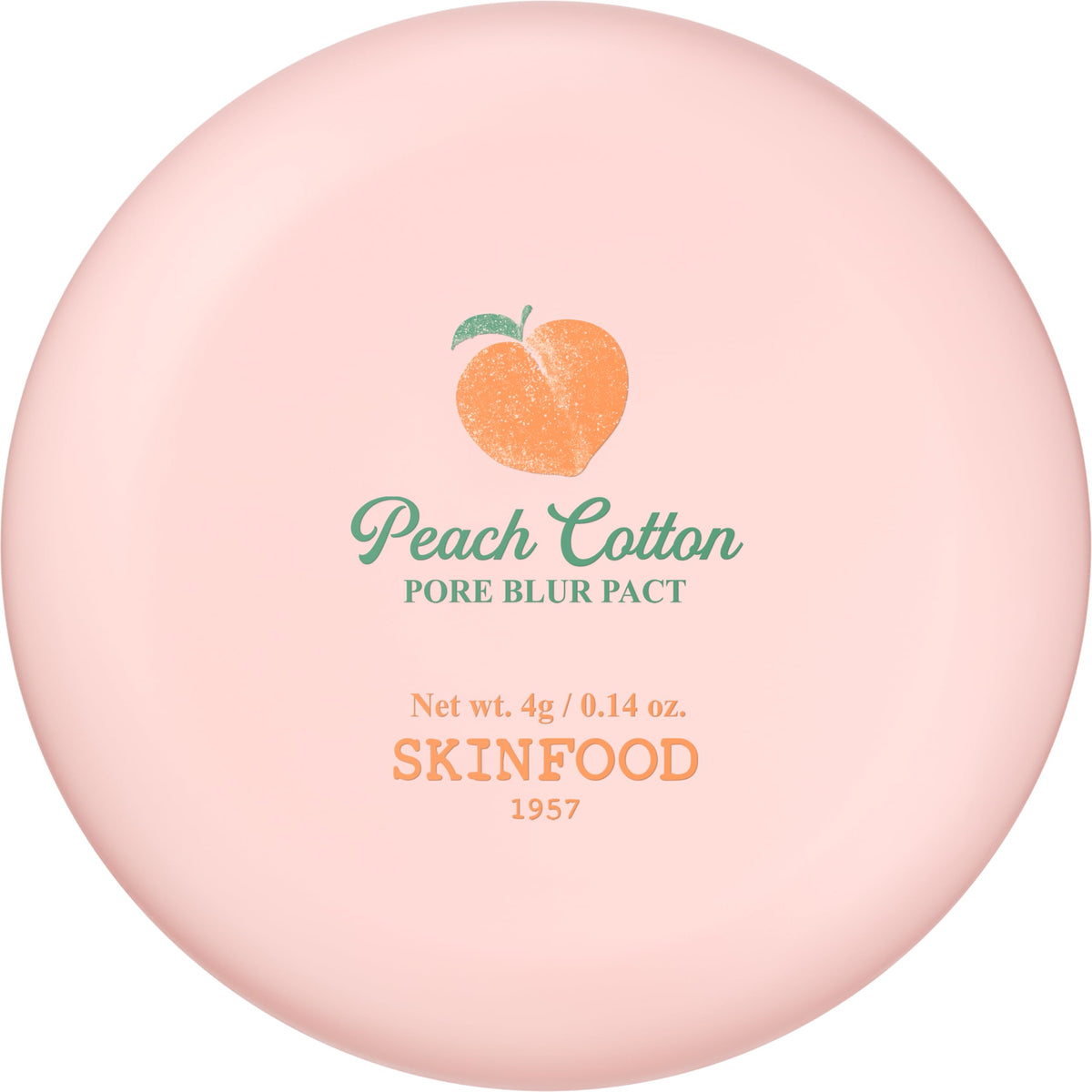 SKINFOOD 1957 durazno-algodón polvo difuminador de poros en botella para acabado suave.