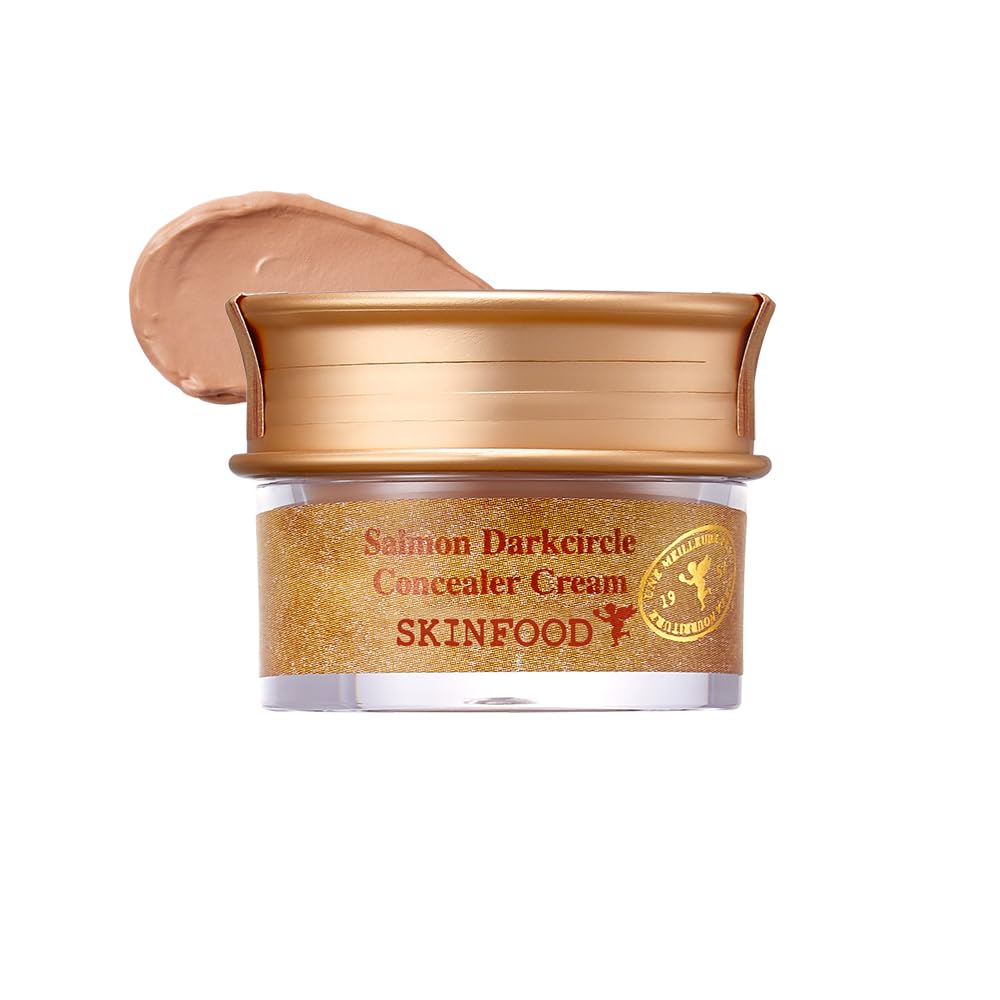 SKINFOOD Salmón Corrector de ojeras en frasco, iluminación suave para ojos cansados