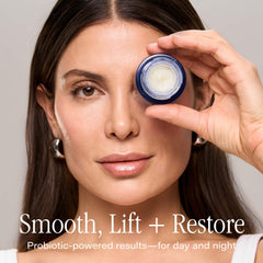 Probiolift mejora hidratación y suaviza líneas alrededor de los ojos.