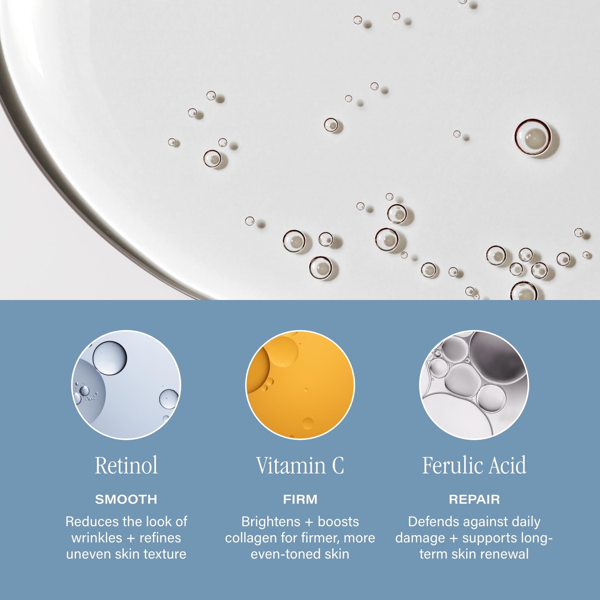 Absorción rápida de SKINN Serum Profundo para Arrugas durante la rutina