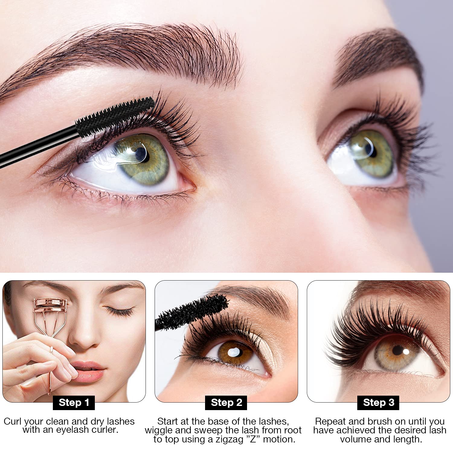SKINOSM Mascara 4D seda, extracción fácil con desmaquillante y agua tibia