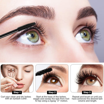 SKINOSM Mascara 4D seda, extracción fácil con desmaquillante y agua tibia