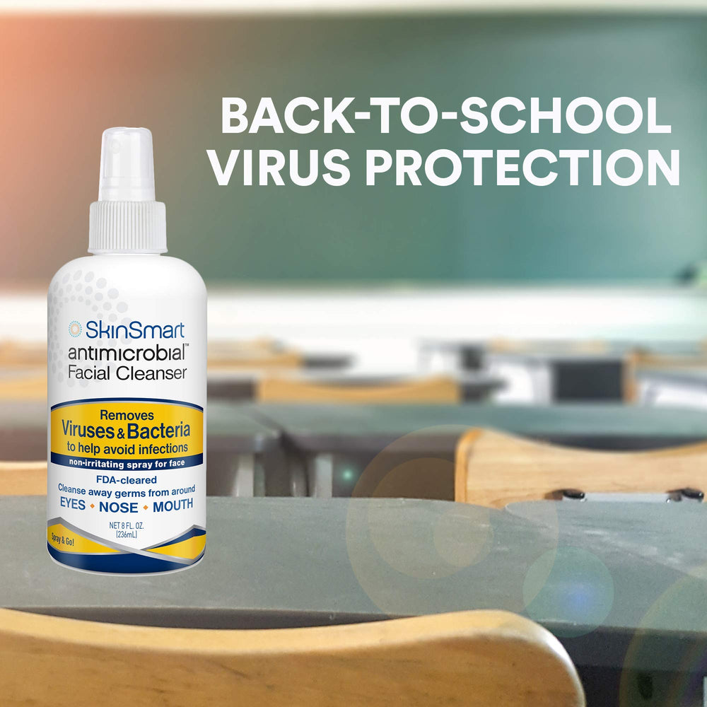 SkinSmart Antimicrobial aplicacion alrededor de boca para protección diaria