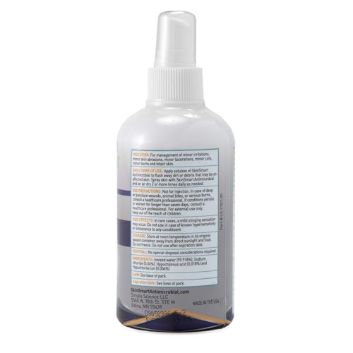 Aplicacion rapida con SkinSmart Antimicrobial en spray en la piel