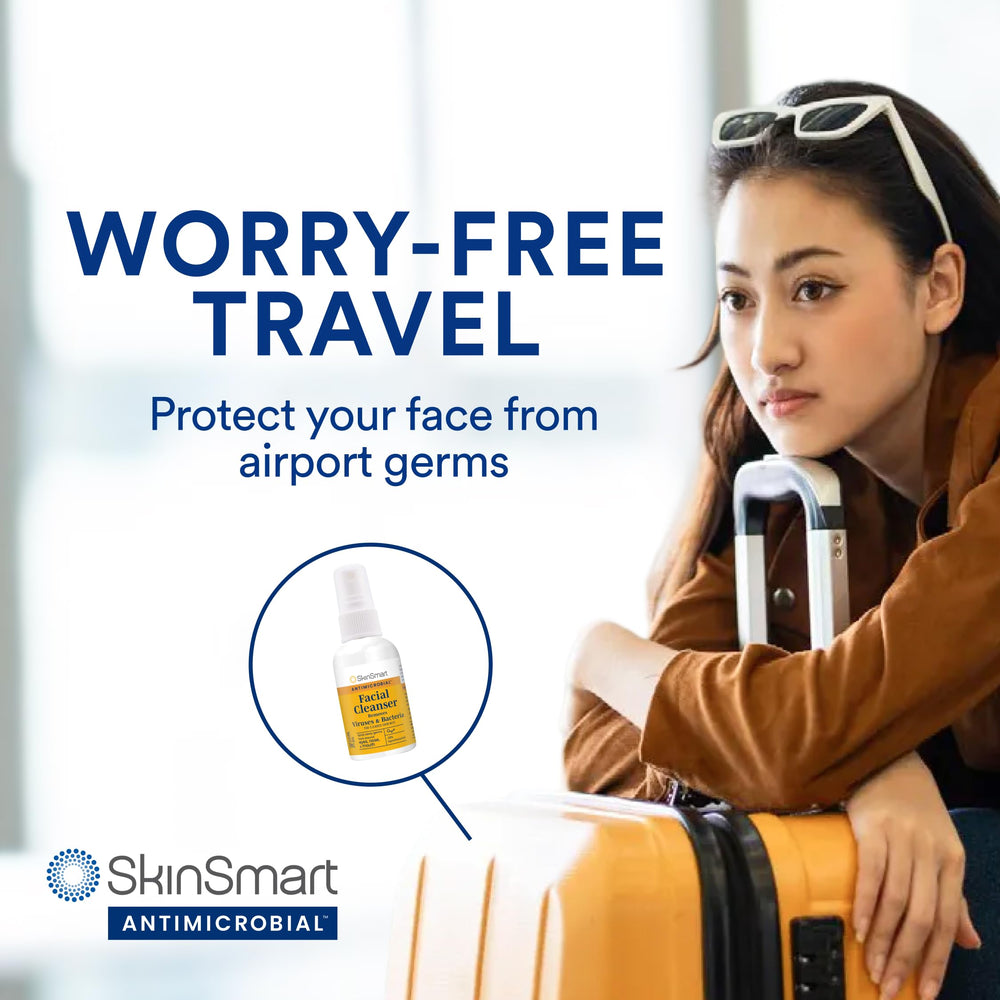 SkinSmart Antimicrobial protección portátil para la cara en espacios públicos