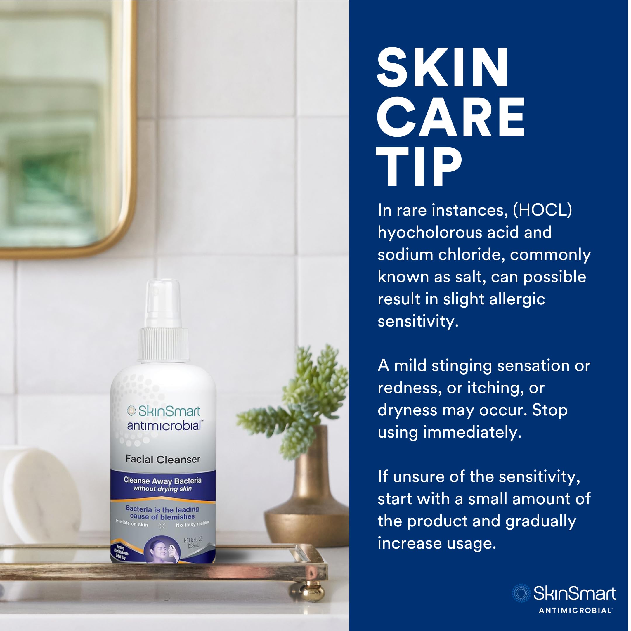 Rutina diaria rapida con SkinSmart Antimicrobial para rostro y cuerpo