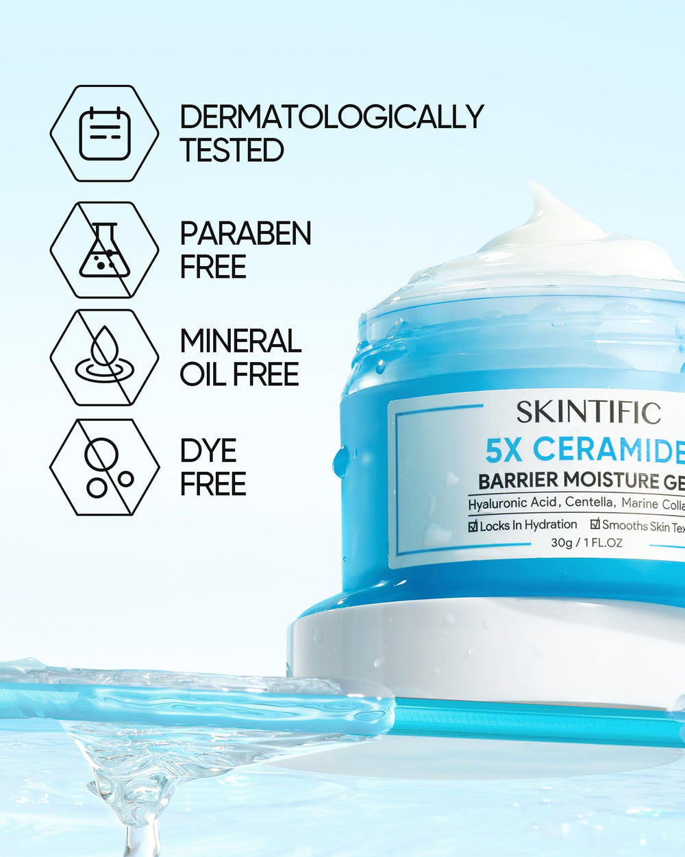 SKINTIFIC centella-hialuronico calma irritación e hidrata