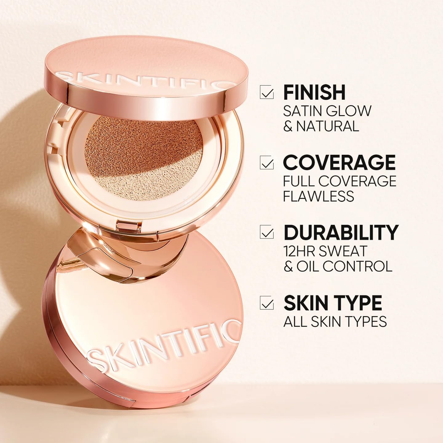 SKINTIFIC Cushion controla aceite para un rostro sin brillo