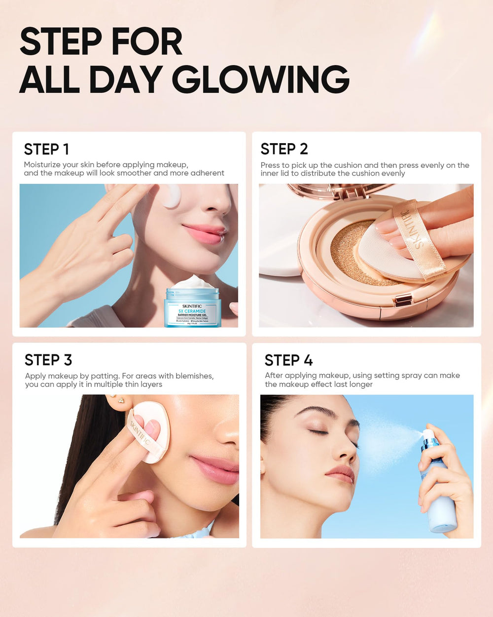 SKINTIFIC Cushion envase compacto para retoques discretos