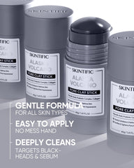 SKINTIFIC exfoliación suave: arcilla volcánica y glicólico para suavizar piel.