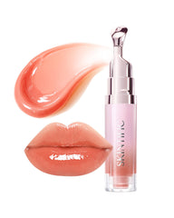 SKINTIFIC serum labial Peach Rose, empaque elegante para uso diario.