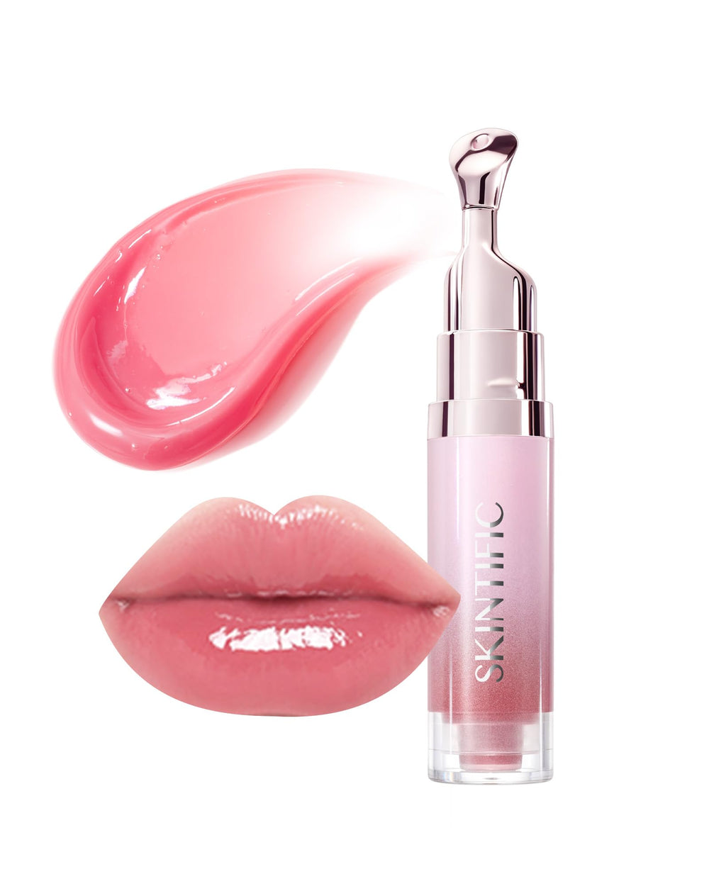 SKINTIFIC Serúm labial con brillo natural para labios suaves e hidratados