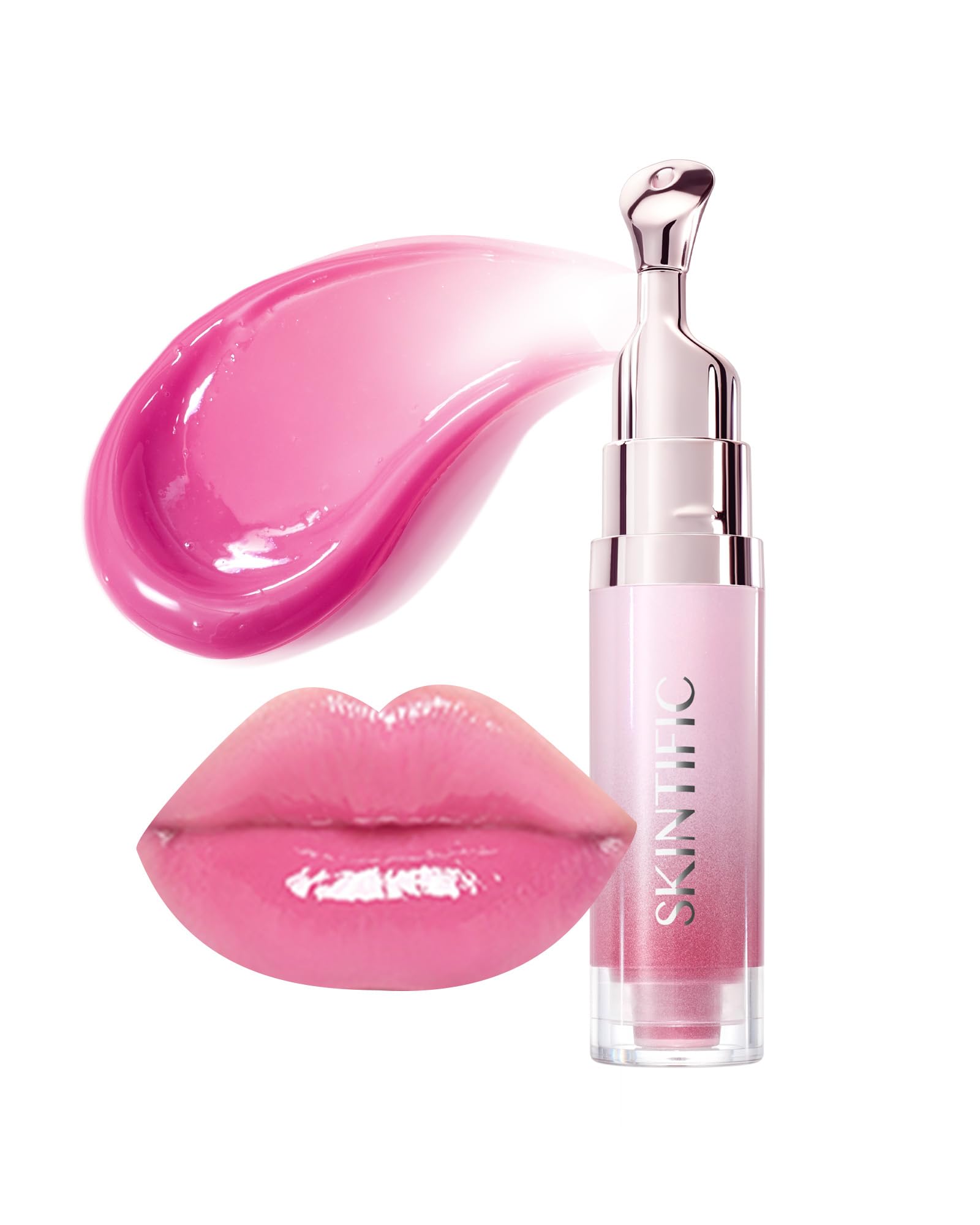 SKINTIFIC suero labial iluminador con péptidos para realzar el color natural.