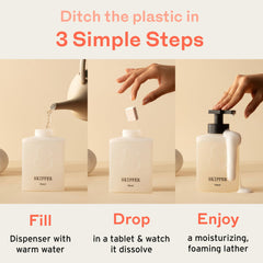 Disolución en agua para jabón espumoso Skipper, espuma rápida.