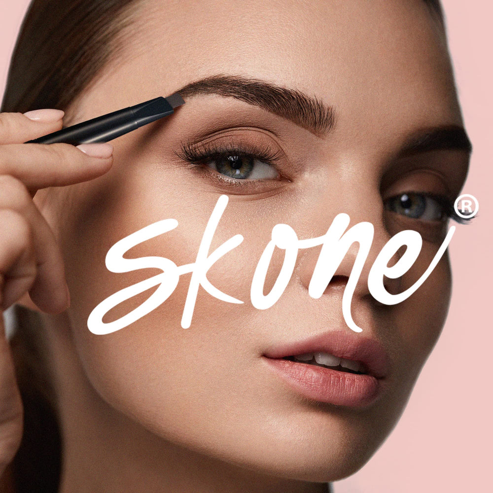 Skone Brow Wand retráctil con brocha para aplicar y definir.