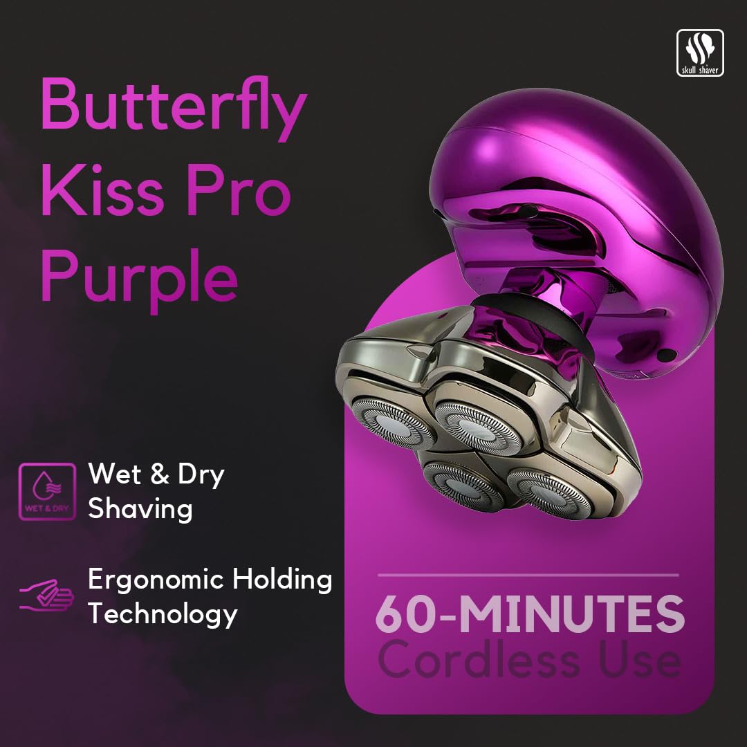 Skull Shaver Butterfly Kiss Pro, hojas hipoalergenicas para piel sensible