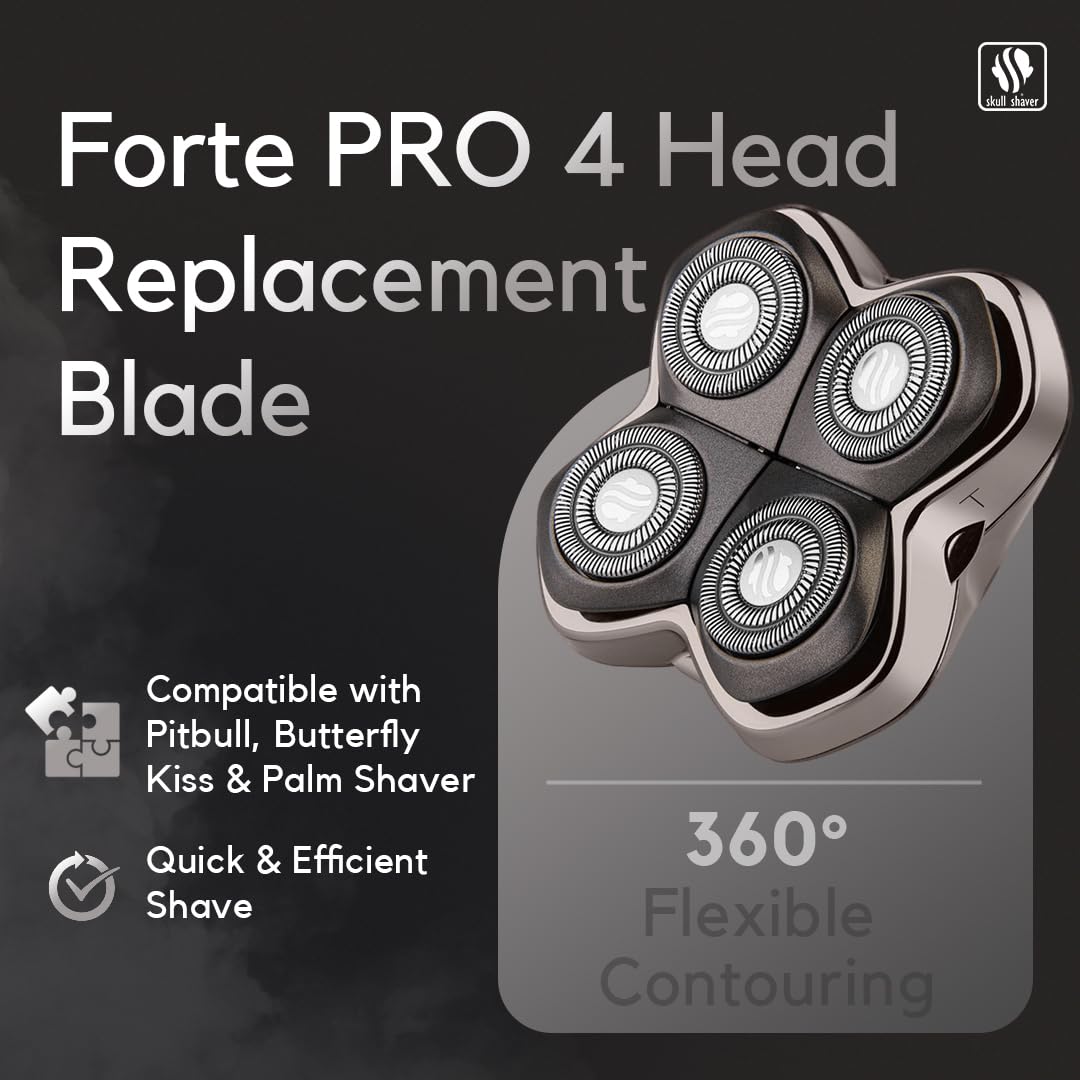 Skull Shaver Forte Pro Hoja Reemplazo Japonés: filo duradero para un afeitado preciso.
