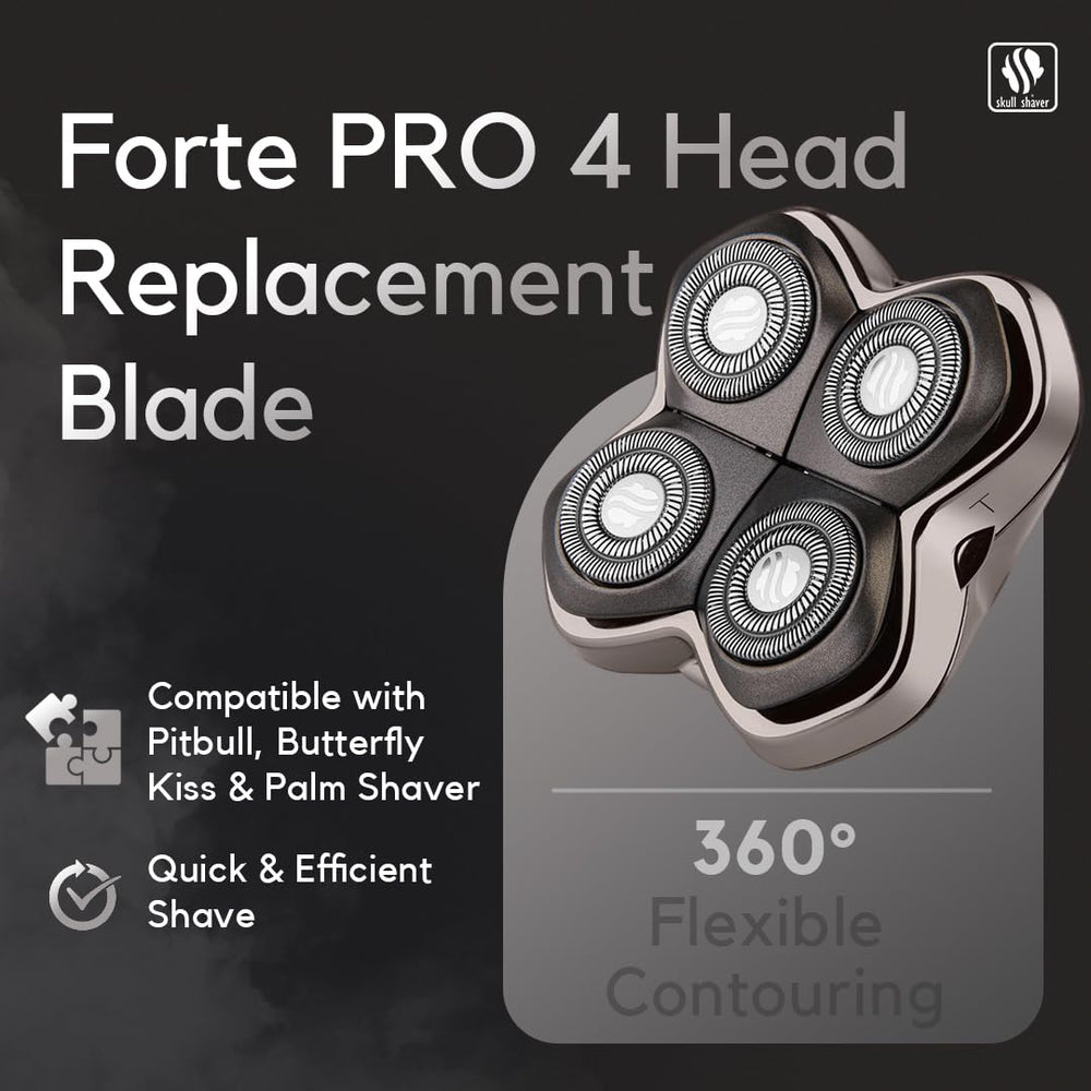 Skull Shaver Forte Pro Hoja Reemplazo Japonés: filo duradero para un afeitado preciso.