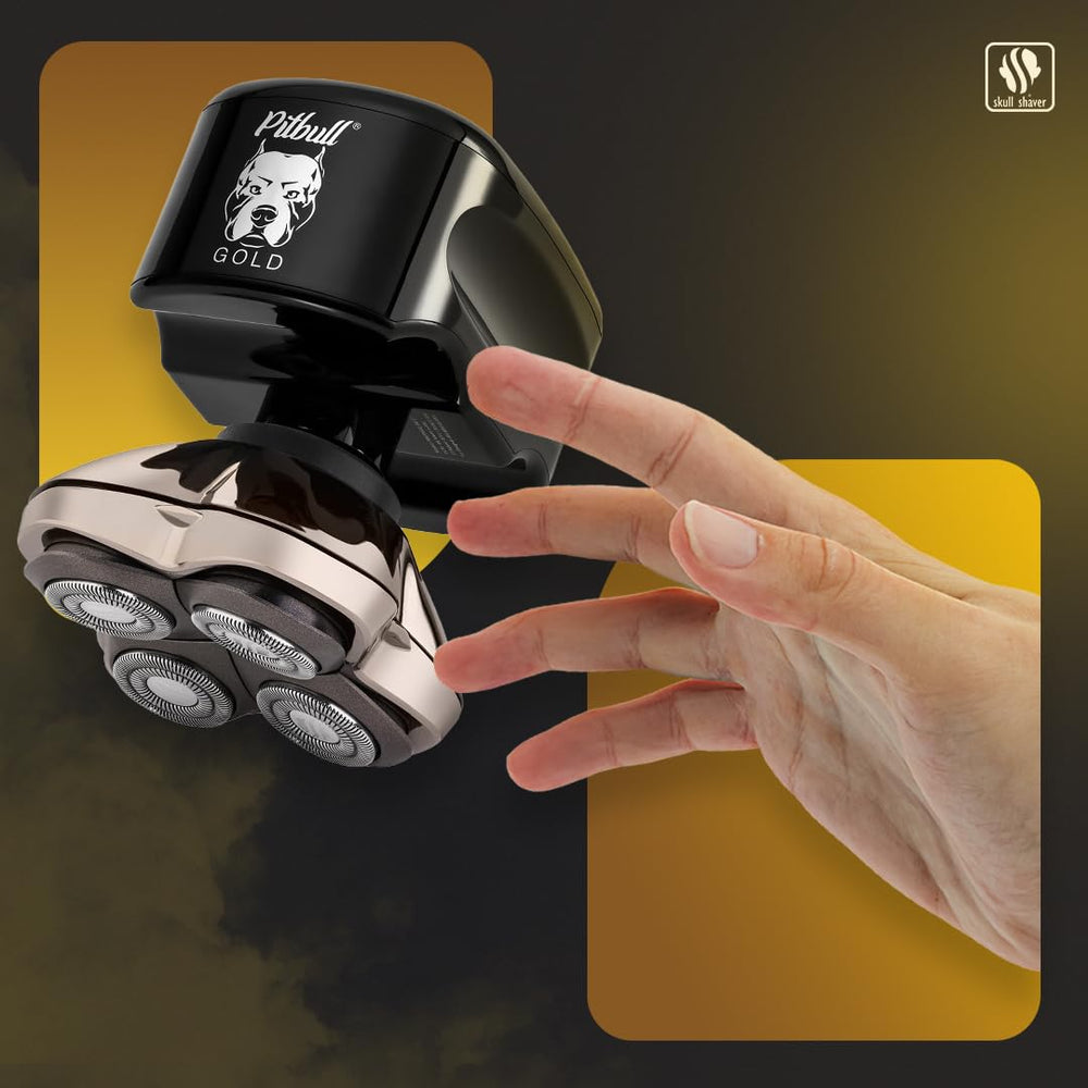 Skull Shaver Pitbull Gold Pro GX5 uso húmedo o seco para flexibilidad de grooming.