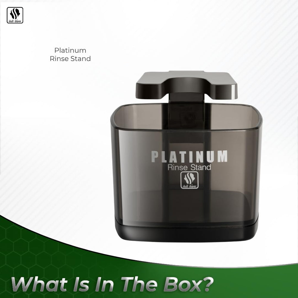 Skull Shaver Platinum Rinse Stand prolonga la vida útil de la afeitadora