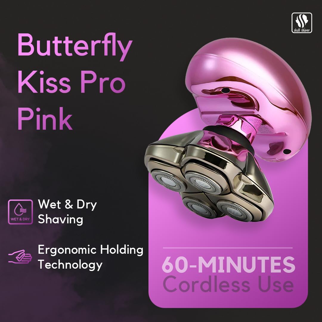 Skull Shaver Butterfly Kiss Pro en cuerpo para grooming suave