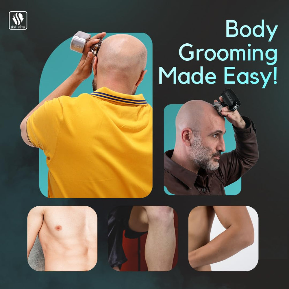 Skull Shaver Pitbull Platinum Pro PX5, cabezal 4 hojas Pro para afeitado rápido.