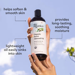 Sky Organics Aceite de Almendras Dulces – uso diario en cuerpo con textura ligera