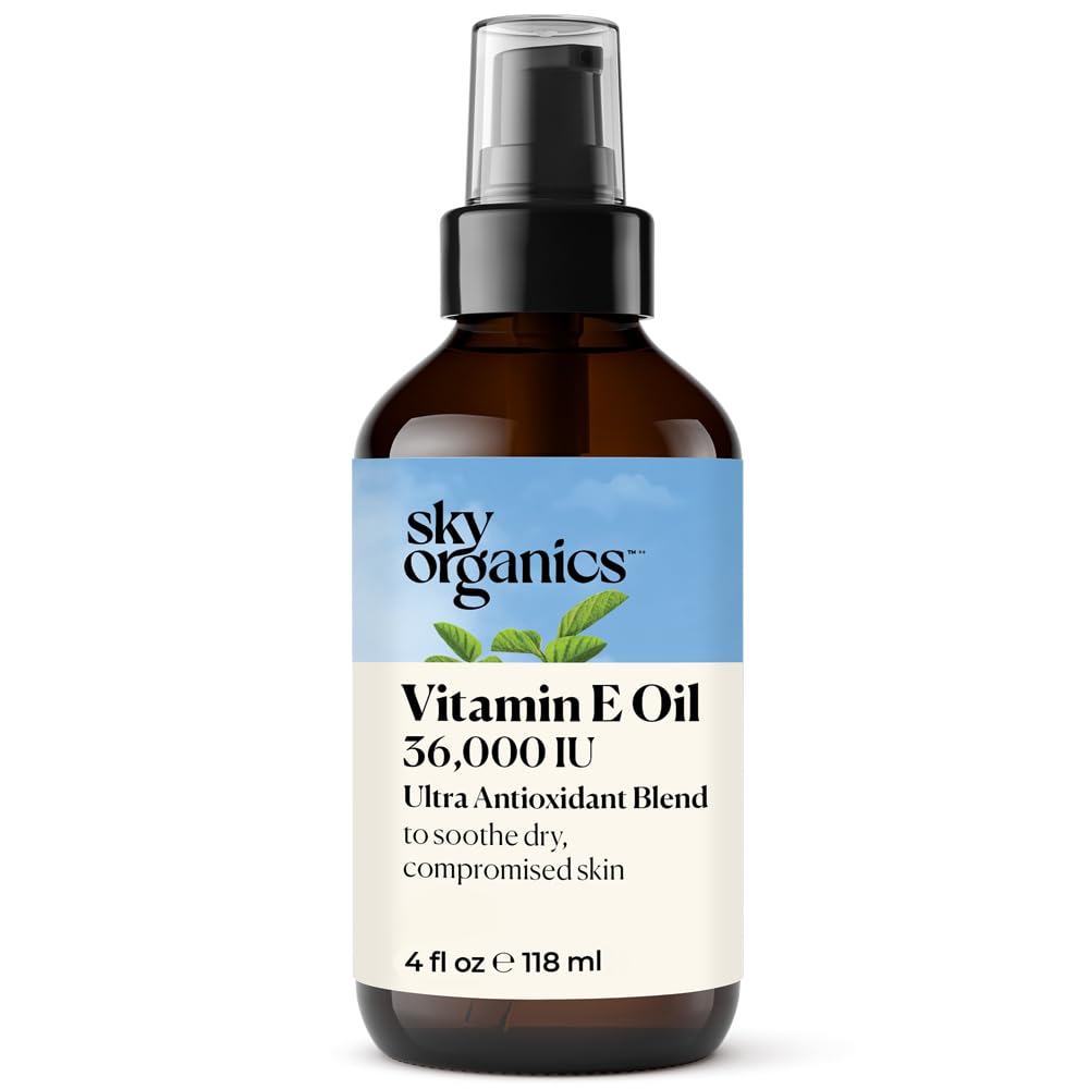 Sky Organics Aceite Vitamina E frasco: hidratación reparadora para piel seca