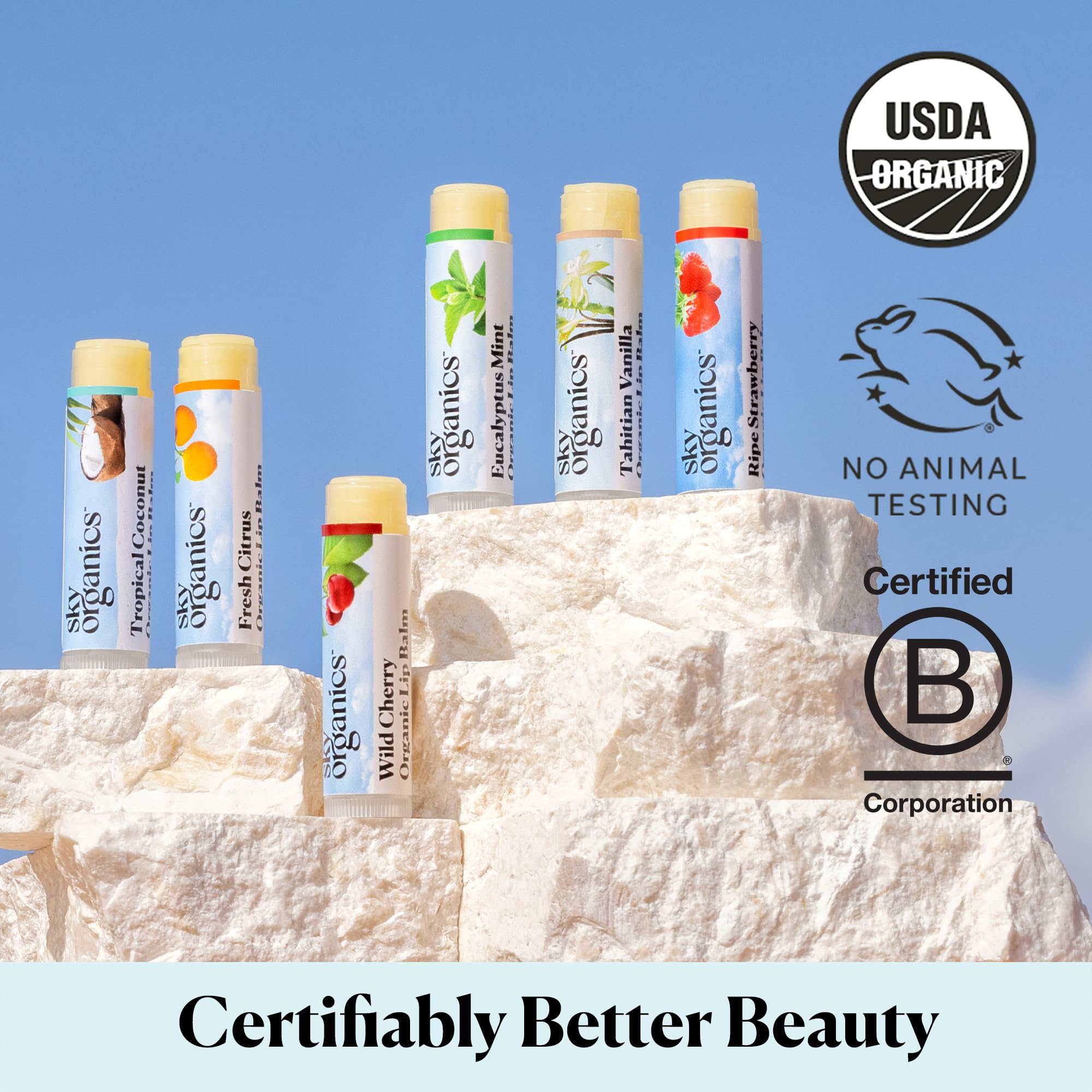 Sky Organics bálsamo labial cítrico fresco para aroma refrescante