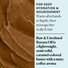 Sky Organics Batana Oil: aplicación en cuero cabelludo para nutrición y brillo.