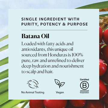 Sky Organics Batana Oil: color caramelo a oscuro para cabello radiante.