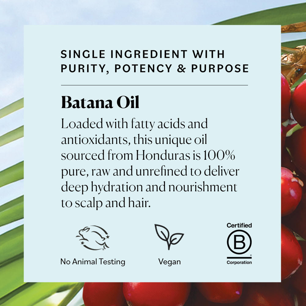 Sky Organics Batana Oil: color caramelo a oscuro para cabello radiante.