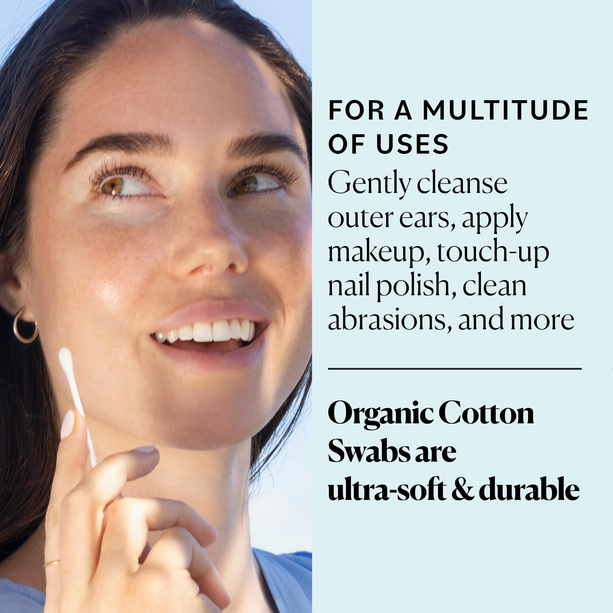 Sky Organics Coton-tiges hypoallergéniques conviennent à tous les types de peau.