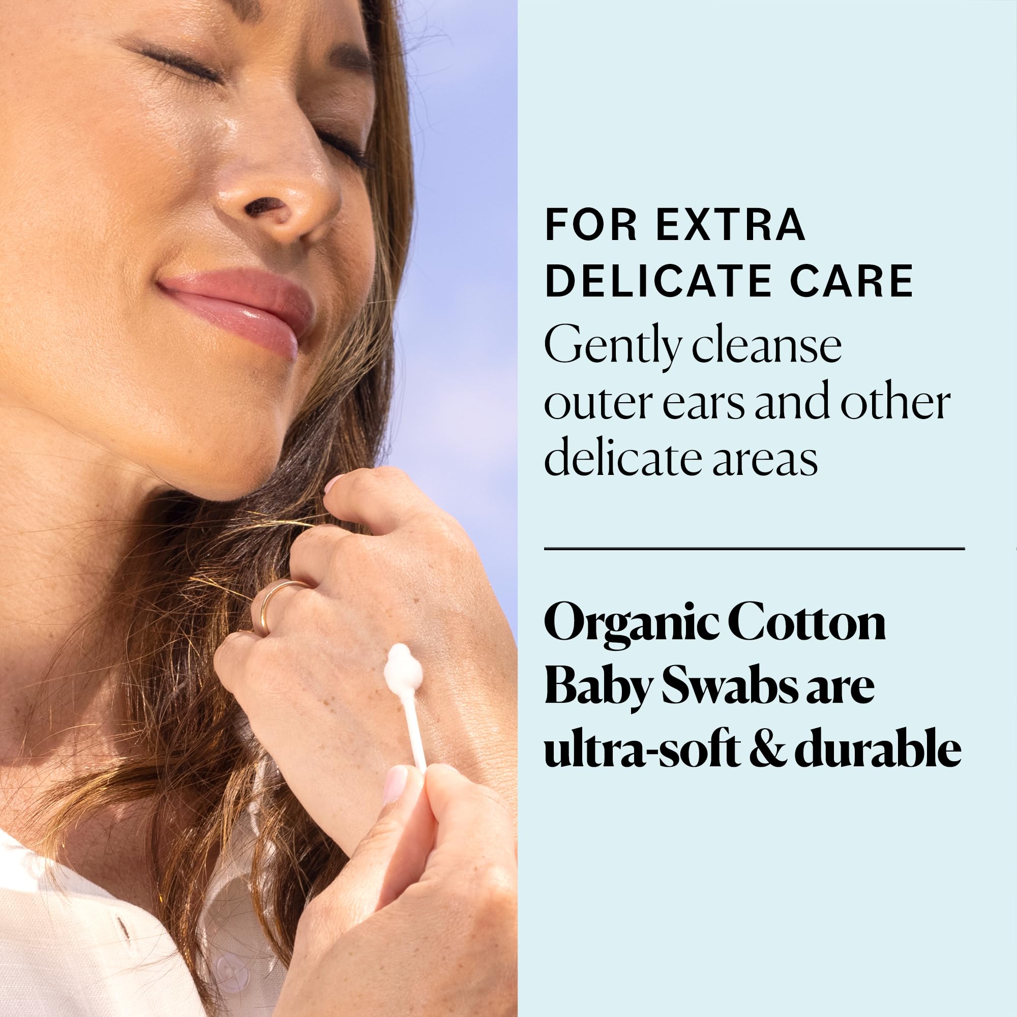 Sky Organics hisopos de algodón orgánico sin cloro para uso externo suave