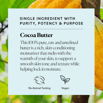 Sky Organics manteca cacao ingrediente único conserva vitaminas y antioxidantes.