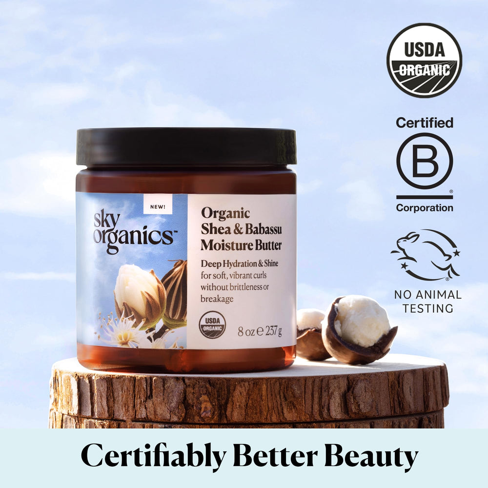 Sky Organics Manteca de Karité, aroma cítrico natural para una experiencia fresca.