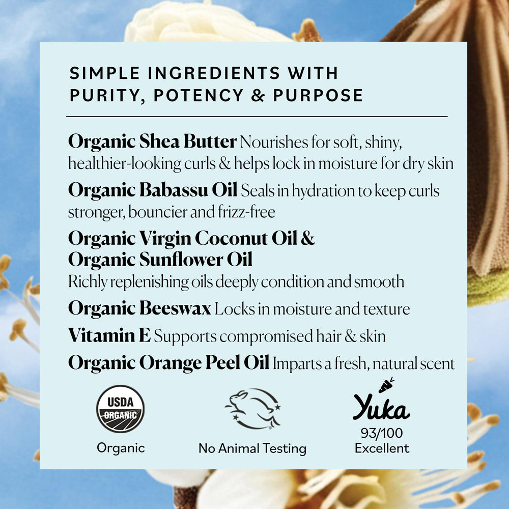 Sky Organics Manteca de Karité, ingredientes orgánicos para una nutrición suave.