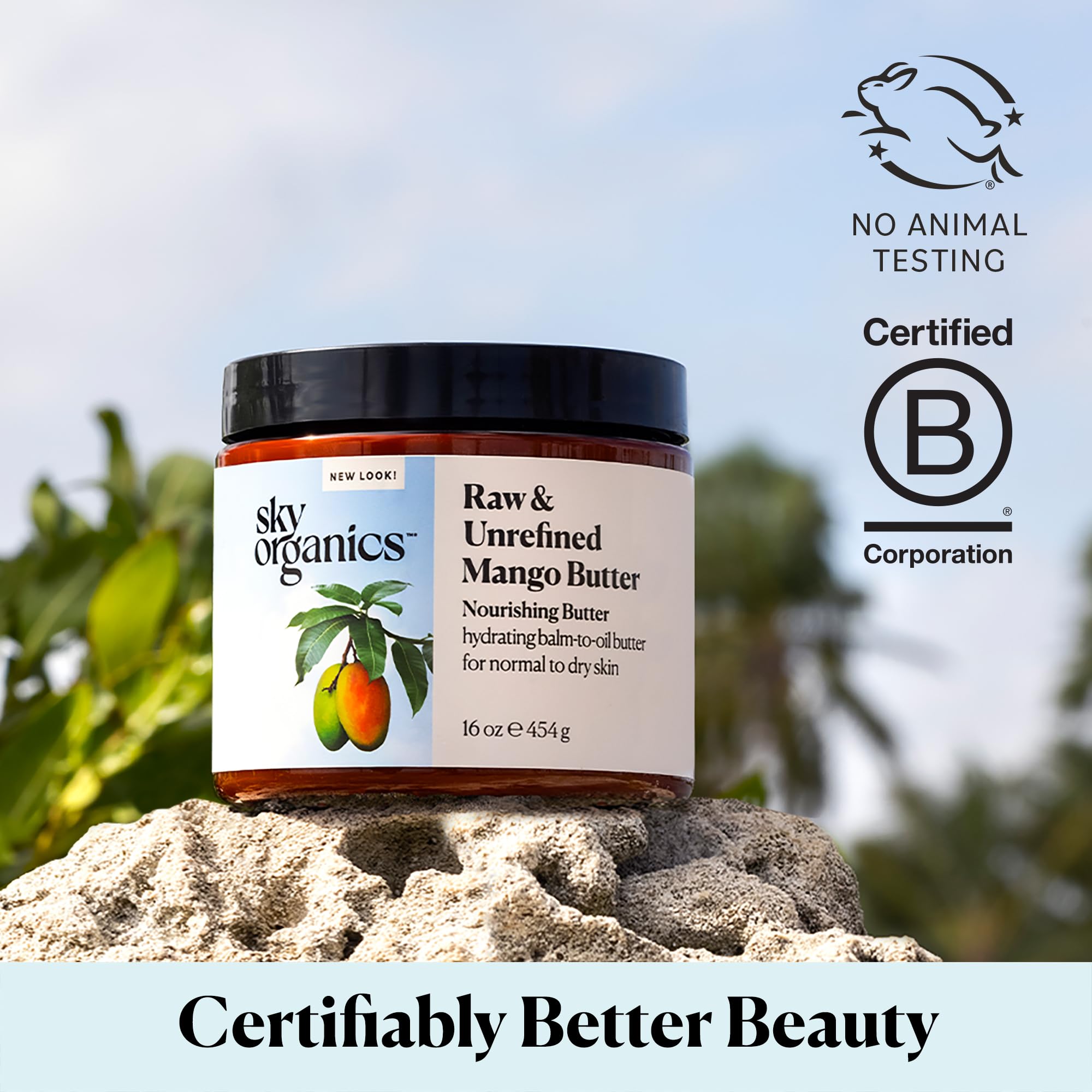 Sky Organics mantequilla de mango, textura que se funde en aceite