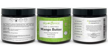 Sky Organics mantequilla de mango, piel normal a seca suave