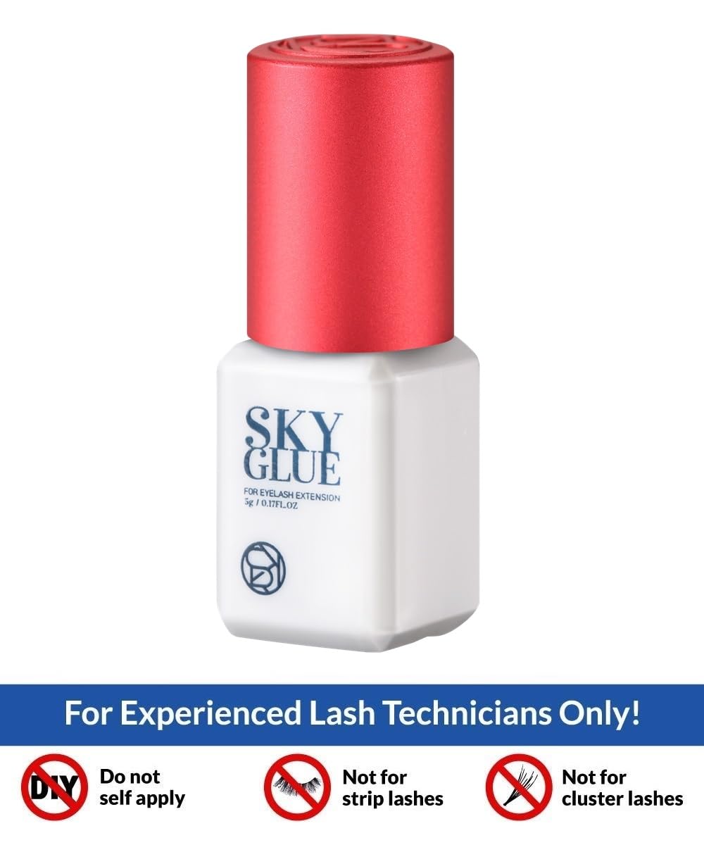 Sky S+ adhesivo de baja viscosidad para aplicación precisa en pestañas.