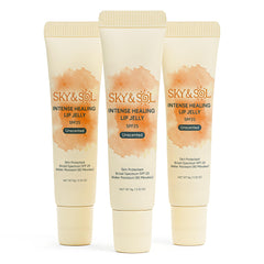 Sky y Sol Lip Jelly SPF25 Pack 3 visual principal: hidratación intensa y protección diaria.