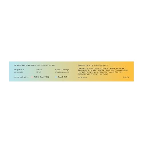 Skylar Capri Summer, spray-notas-citrico cómodo para transiciones rápidas.
