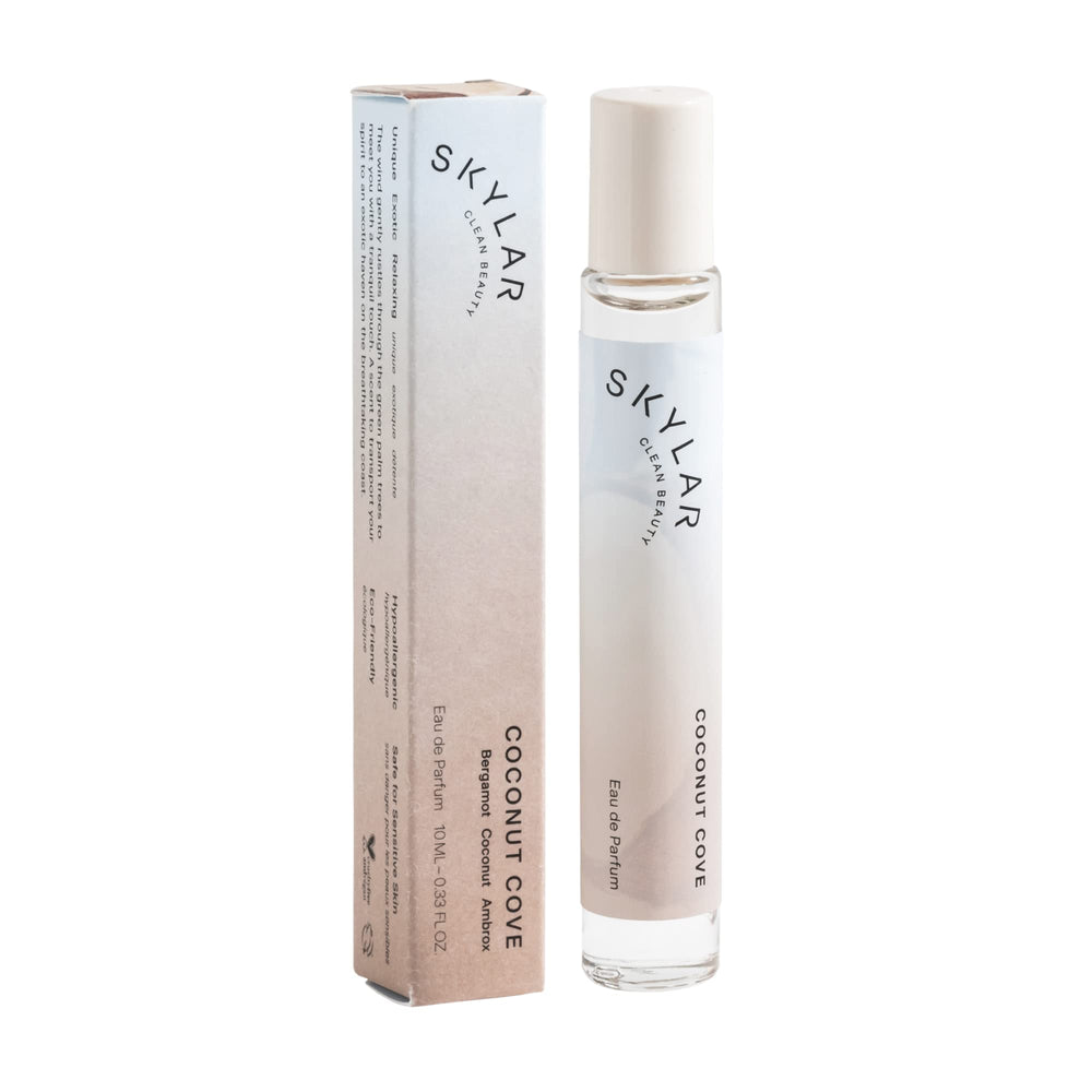 Skylar Coconut Cove bottle front, showcasing fruity notes and clean design.