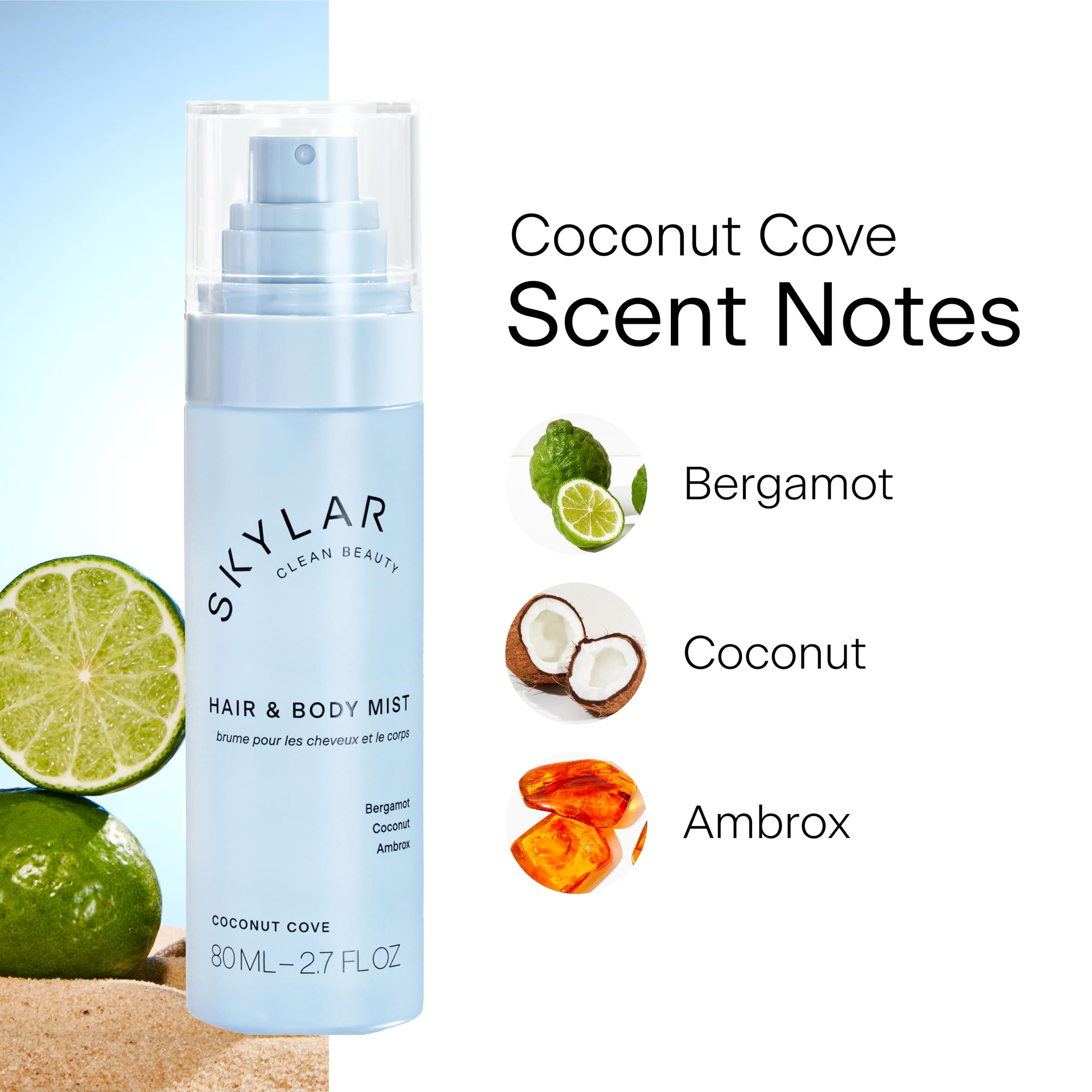 Skylar Coconut Cove fragancia ligera y refrescante para el día