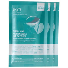 Parche skyn iceland con microneedles disolubles para hidratacion ocular y activos