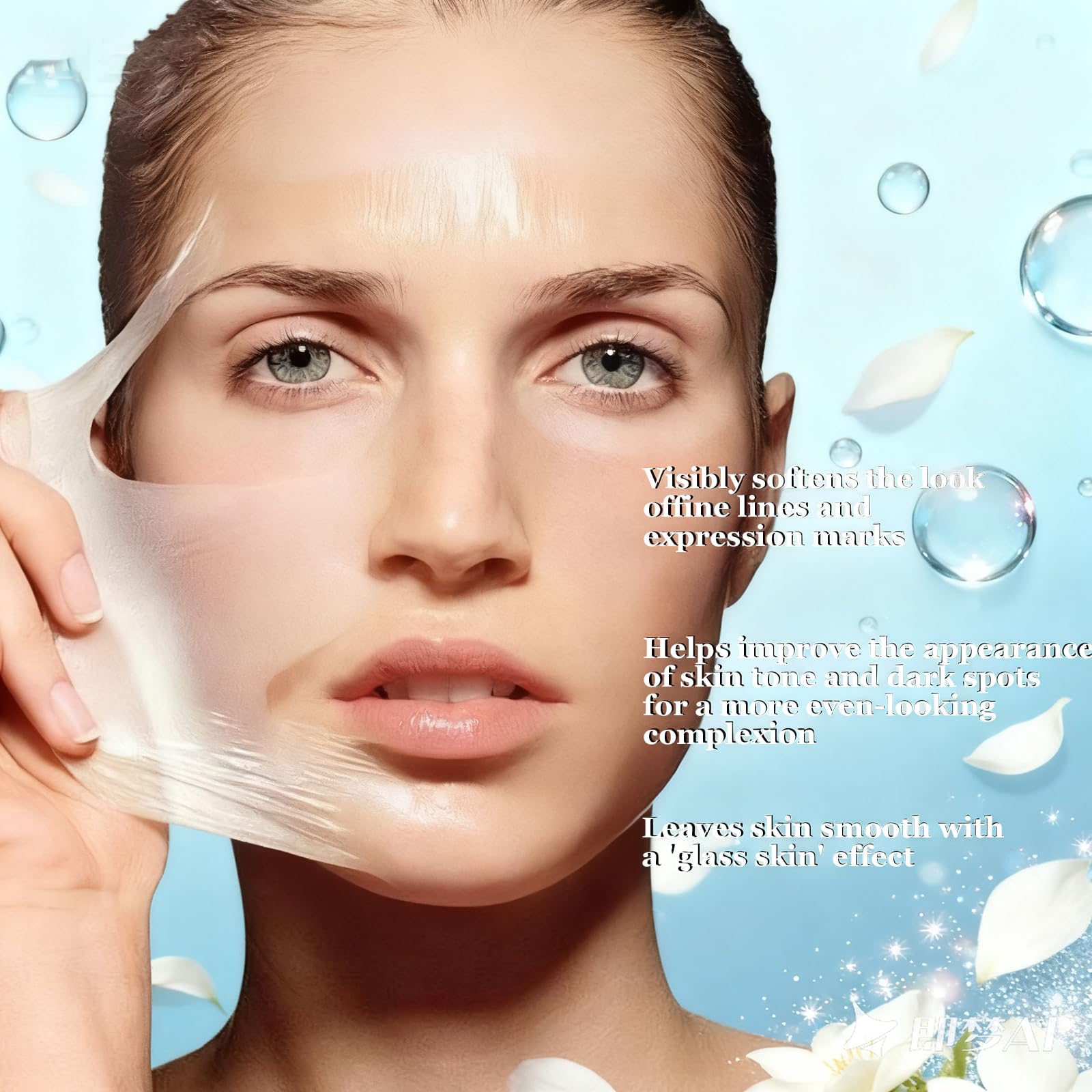 Mascarilla facial desprendible de Skynflow para retirada fácil