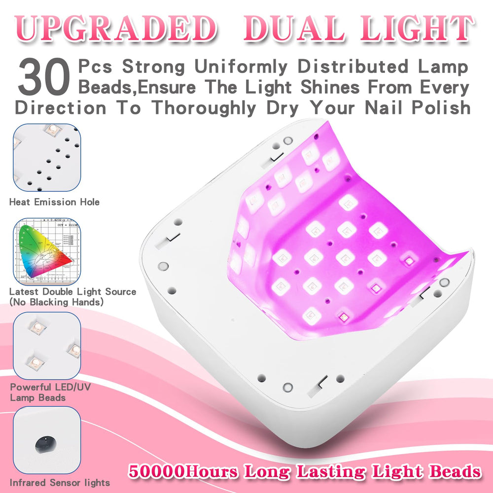 SkyUV lámpara UV LED inalambrica con pantalla táctil para ajustar tiempos.