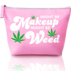 Skyvora bolsa maquillaje rosa, cuero vegano, detalle elegante para uso diario.