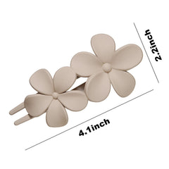 Pinzas de pelo flor Frangipani mate de SL Sursarbelor, sujeción estable.