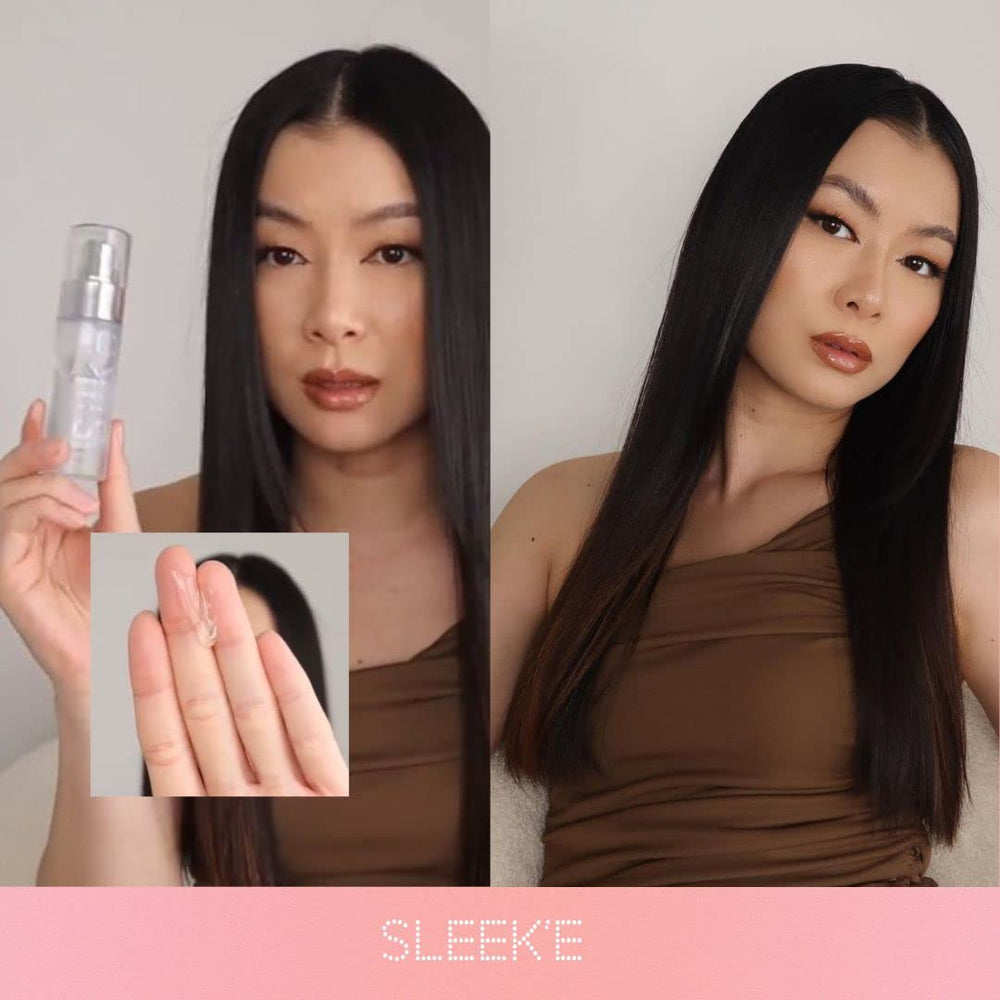 Sleeke Suero Silk-e, protege el cabello de calor y contaminación.